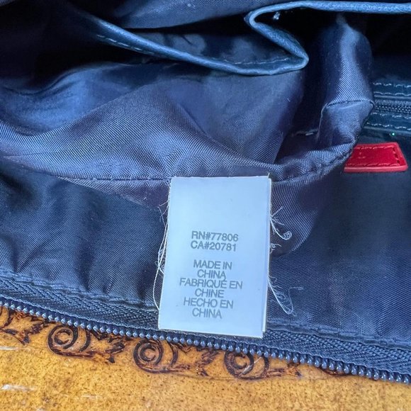 Tommy Hilfiger navy/white monogram hobo bag with wristlet - Picture 9 of 12